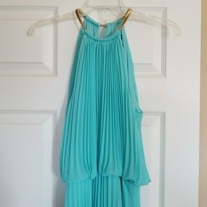 MSK floor length dress in aqua